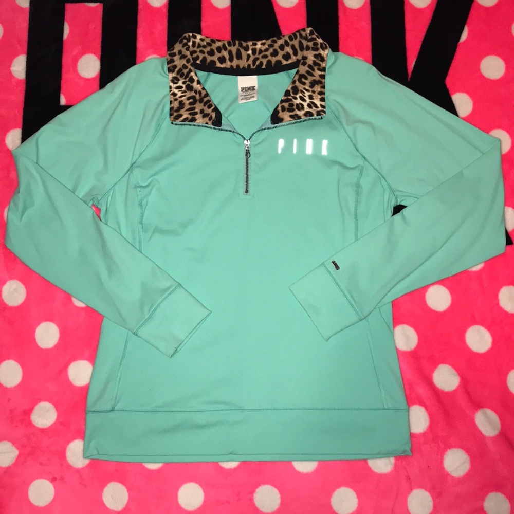 **SOLD** MINT GREEN CHEETAH ULTIMATE HALF ZIP
